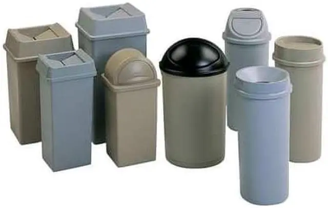 Alt view image 6 of 8 - RUBBERMAID FG362000BLA Trash Can Top,Dome,Swing Closure,Black