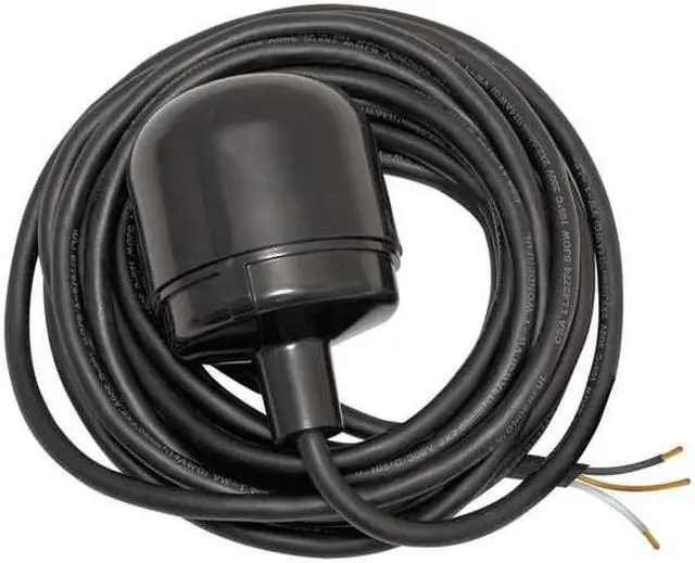 Alt view image 2 of 2 - DAYTON 6PNV7 Float Switch, 115/230VAC, 20 ft Cord, 13 A, Wire Leads