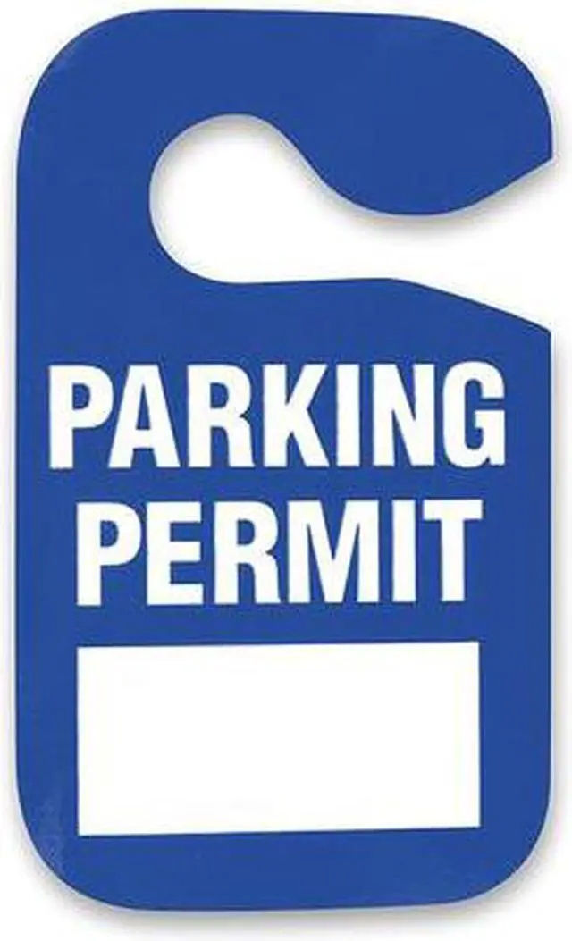 Main image of ZORO SELECT 2XKE6 Parking Permit,Blue,W 3 In,PK5