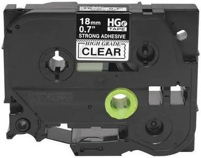 Alt view image 3 of 6 - Brother HGES1415PK Black on Clear Extra-Strength Adhesive Label Tape for PT-E300, 18RKT, 9700PC, 9800PCN 5/pack