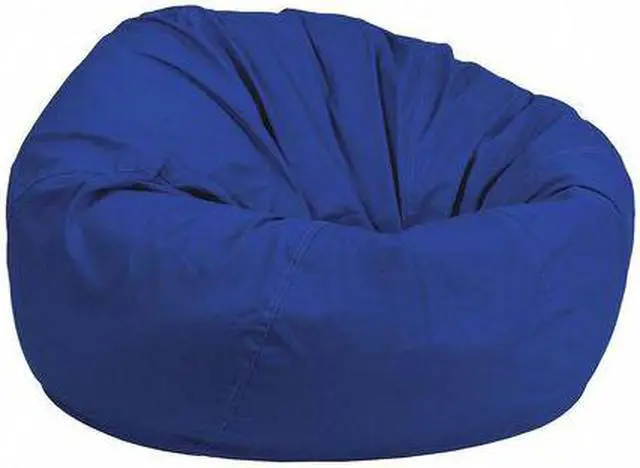 Alt view image 4 of 20 - Oversized Solid Royal Blue Bean Bag Chair