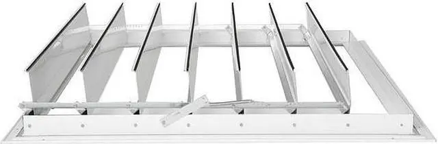 Alt view image 2 of 2 - DAYTON 3HHR5 36 in Manual Damper, 33 in x 38 in, Aluminum