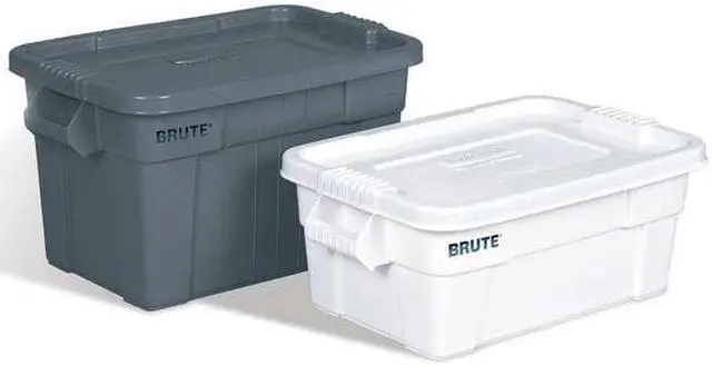 Alt view image 10 of 11 - RUBBERMAID COMMERCIAL FG9S3000GRAY Stack & Nest Storage Tote W/ Lid, 14 gal,