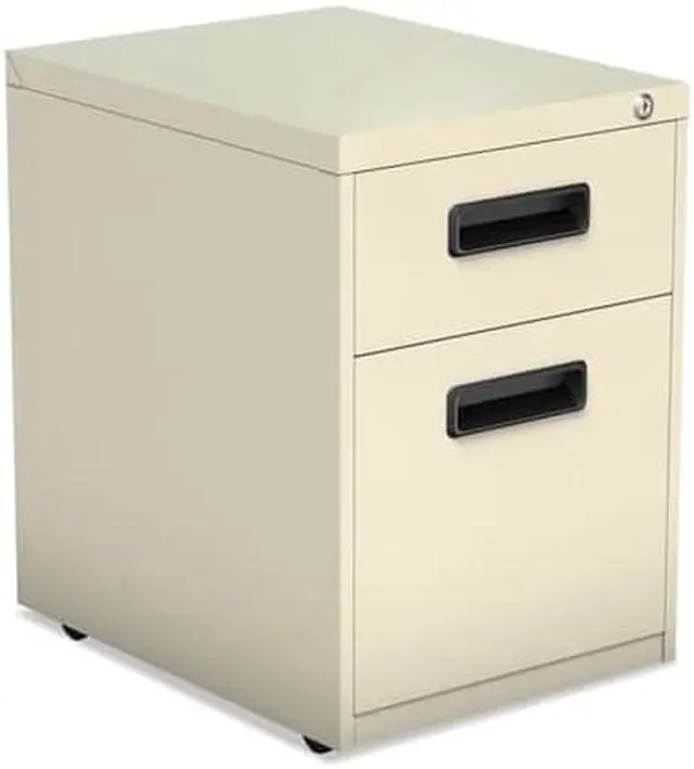 Alt view image 4 of 6 - Alera - PABFPY - Two-Drawer Metal Pedestal File, 14 7/8w x 19 1/8d x 21 3/4h, Putty