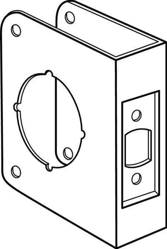 Alt view image 3 of 3 - ZORO SELECT 1HEZ9 Door Reinforcer, SS, Backset 2 3/4 In, Width: 4 1/8 in