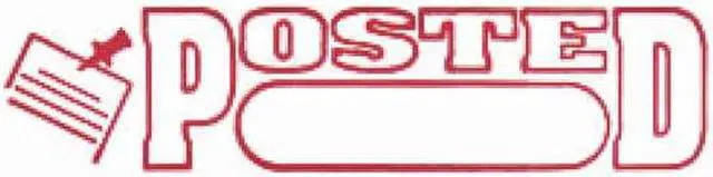 Alt view image 3 of 3 - ACCUSTAMP 2 038845 Microban Message Stamp, Posted, 1/4"