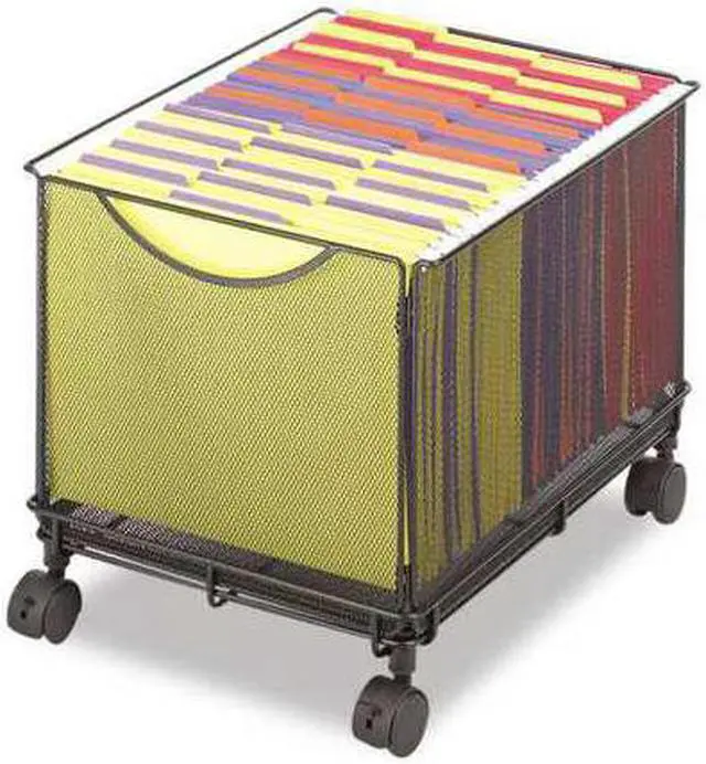 Alt view image 3 of 5 - Onyx Mesh Mobile File Cube, 13-1/2w X 16-3/4d X 13h, Black