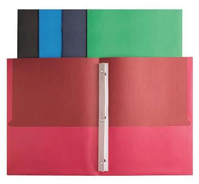 Alt view image 6 of 10 - Business Source 2-Pocket Folders 100 Sh Cap Ltr 9-1/2"x11" 25/BX AST 78531