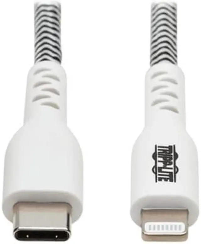 Alt view image 5 of 16 - Tripp Lite M102-006-HD Heavy-Duty USB-C to Lightning Cable M/M 6 ft. M102006HD
