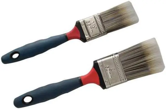 Alt view image 2 of 2 - ZORO SELECT 1XRK5 1-1/2" Flat Sash Firm, Synthetic Bristle, Paint Brush, Rubber