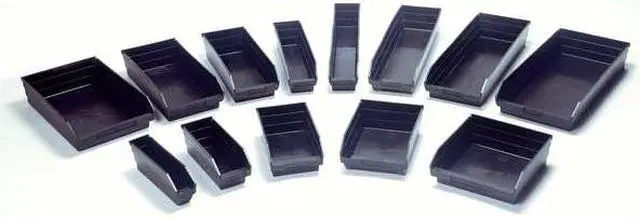 Alt view image 4 of 6 - QUANTUM STORAGE SYSTEMS QSB101BR Shelf Storage Bin, Polypropylene/Polyethylene,