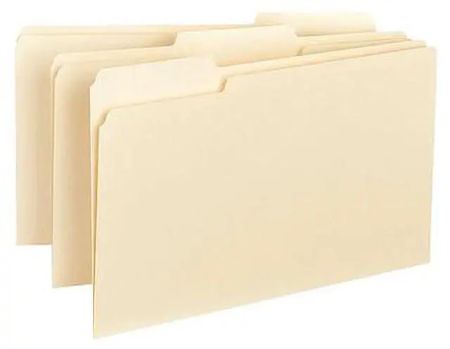 Alt view image 10 of 16 - Business Source Interior File Folders 1/3 Cut Assorted Legal 100/BX Manila 43560
