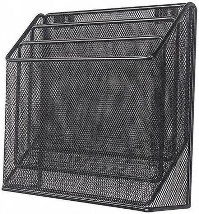 Alt view image 4 of 6 - Lorell Organizer 3-Tier 12-3/4"Wx3-1/2"Dx11-1/2"H Black 84138
