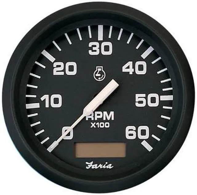 Alt view image 4 of 5 - Faria Beede Instruments 32832 Tachometer w/ Hourmeter 6000 Rpm