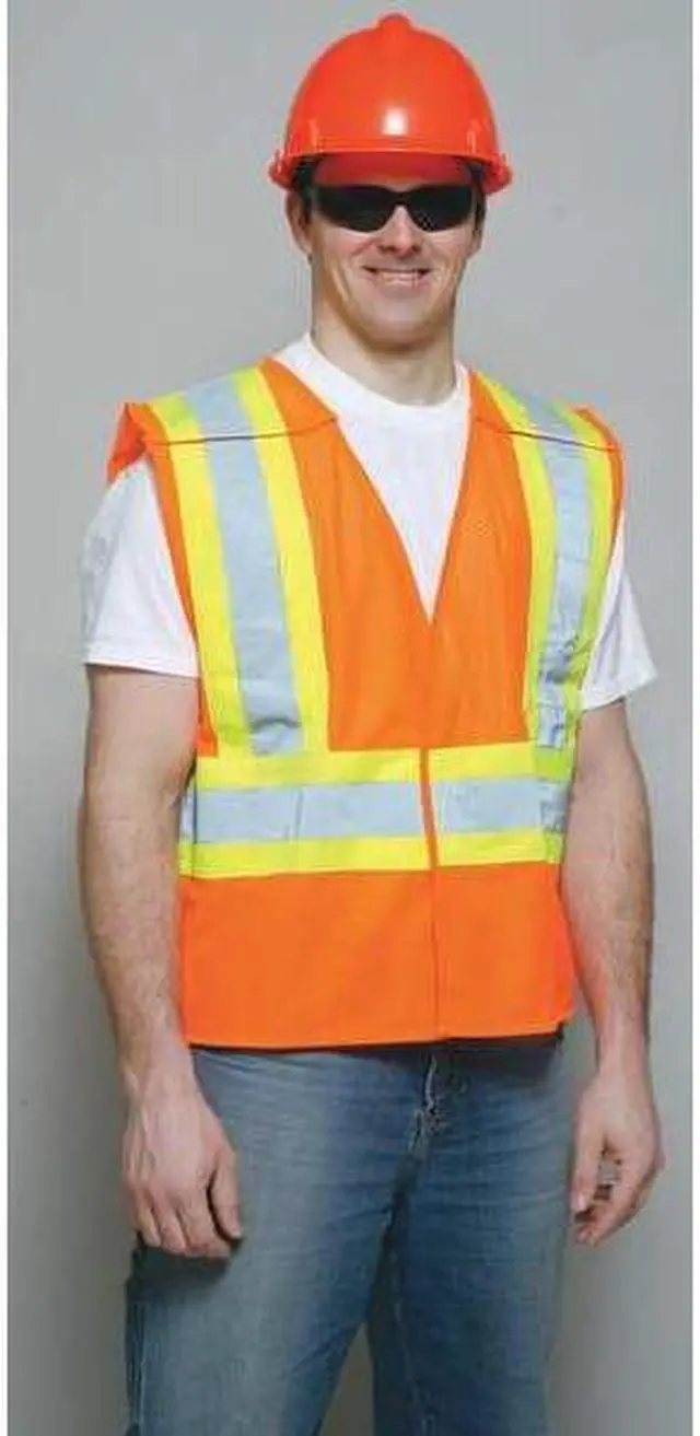 Alt view image 5 of 7 - KISHIGO 1176-L Large Class 2 Breakaway High Visibility Vest, Orange