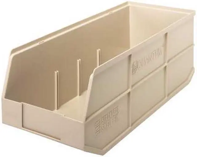 Alt view image 2 of 2 - QUANTUM STORAGE SYSTEMS SSB483IV Shelf Storage Bin, Polypropylene, Ivory, 7 in
