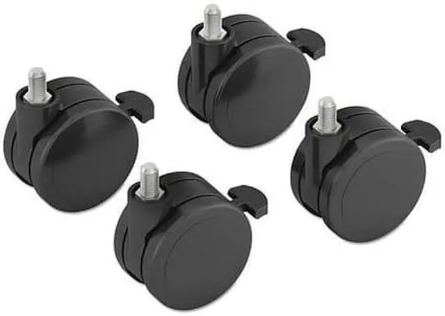 Alt view image 4 of 8 - Height-Adjustable Base Caster Add-On Kit, Black, 4/pack