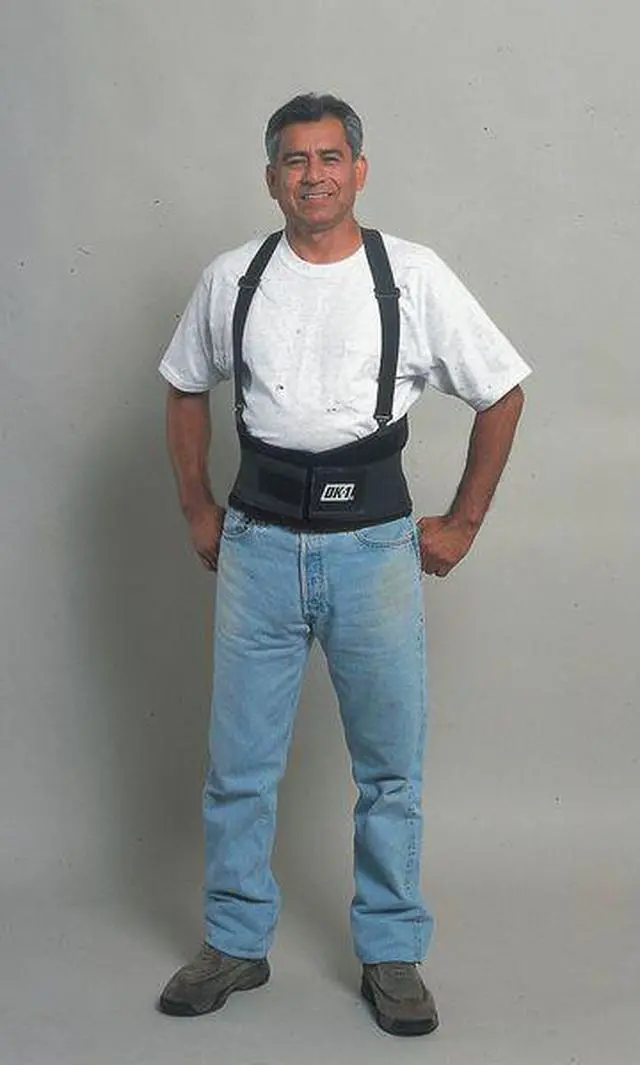 Alt view image 4 of 4 - Ok-1 Back Support W/Suspenders,Contoured,XL  OK-200S-XL