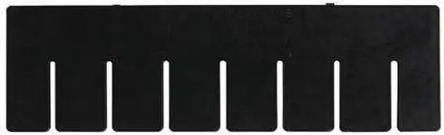 Alt view image 2 of 2 - QUANTUM STORAGE SYSTEMS DL91035CO Plastic Divider, Black, 10 7/8 in L, 8 1/4 in