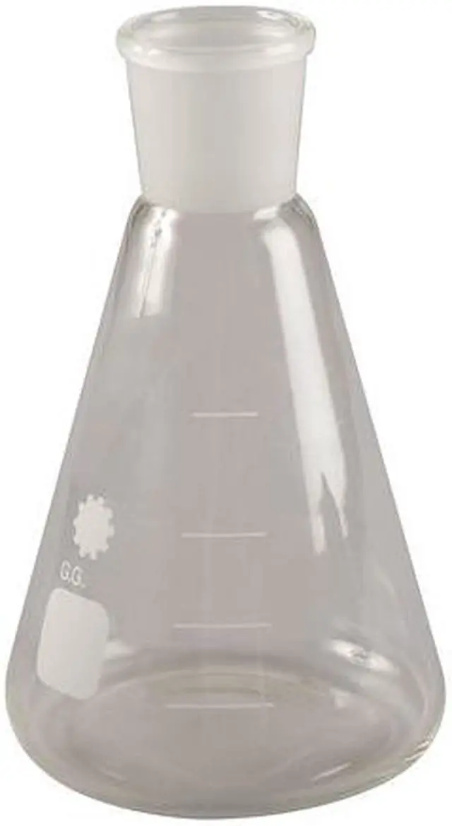Main image of ZORO SELECT 5YHR6 Conical Flask,Ground Mouth,500 mL,PK6 (Formerly Lab Safety