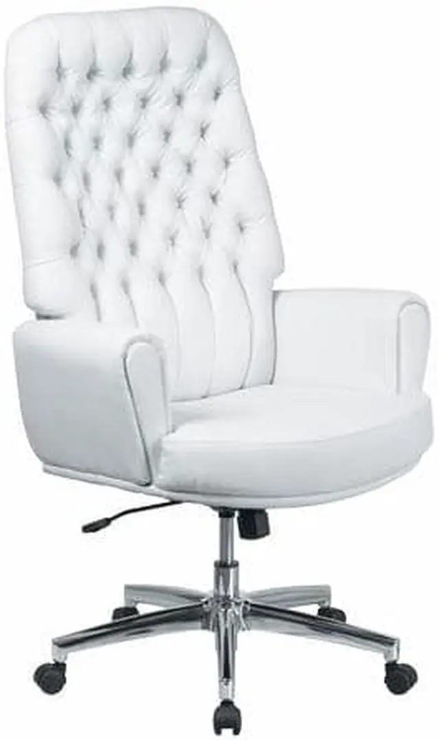 Alt view image 9 of 20 - Flash Furniture High Back Traditional Tufted White Leather Executive Swivel Chair with Arms