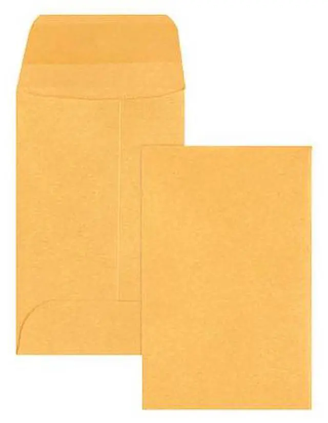 Alt view image 12 of 20 - Business Source Coin Envelopes No.1 24lb. 500/BX 2-1/4"x3-1/2" Kraft 04440