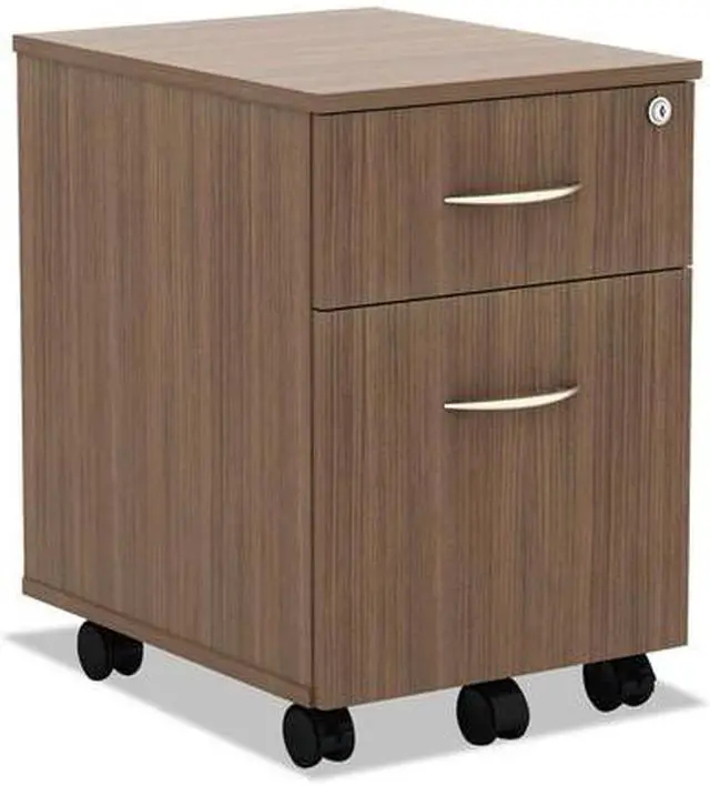 Alt view image 14 of 15 - Alera Valencia Series Mobile File Pedestal 15.88w x 19.13d x 22.88h Walnut