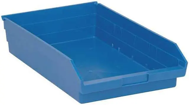 Alt view image 3 of 6 - QUANTUM STORAGE SYSTEMS QSB110BL Blue Shelf Bin, 17-7/8"L x 11-1/8"W x 4"H