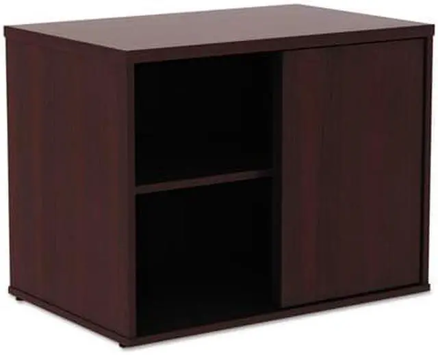 Alt view image 14 of 20 - Alera - LS593020MY - Alera Open Office Low Storage Cab Cred, 29 1/2w x 19 1/8d x 22 7/8h, Mahogany