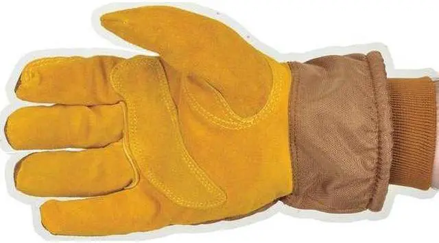 Alt view image 4 of 4 - CAIMAN 1352-5 Cold Protection Gloves, Cowhide Leather Palm, Heatrac Lining,