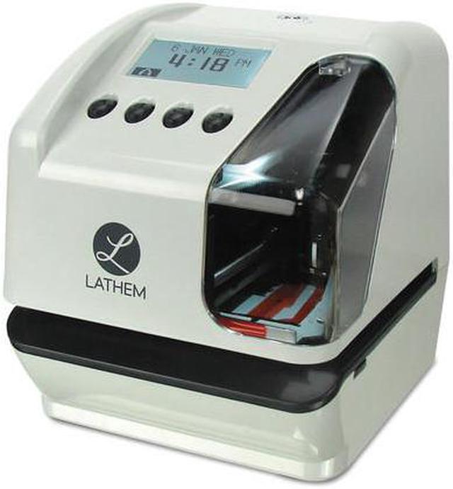 Alt view image 7 of 14 - Lathem Time LT5000 Electronic Time And Date Stamp, Electronic, Cool Gray