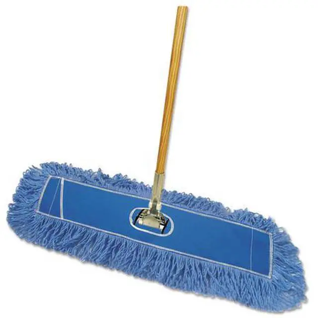 Alt view image 9 of 16 - Boardwalk Looped-End Dust Mop Kit 36 x 5 60" Metal/Wood Handle Blue/Natural