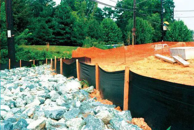 Alt view image 10 of 12 - ZORO SELECT 31900700 3 ft H x 100 ft L Silt Fence, 11 Stakes, Polypropylene,