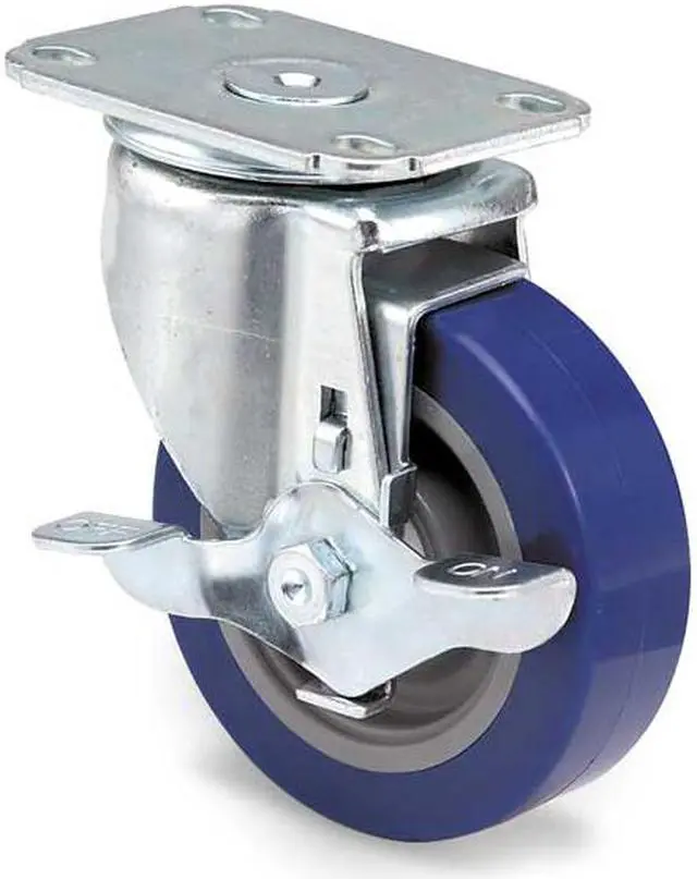Alt view image 2 of 3 - ZORO SELECT 4W925 Swivel NSF-Listed Plate Caster,Poly,5 in.,300 lb.