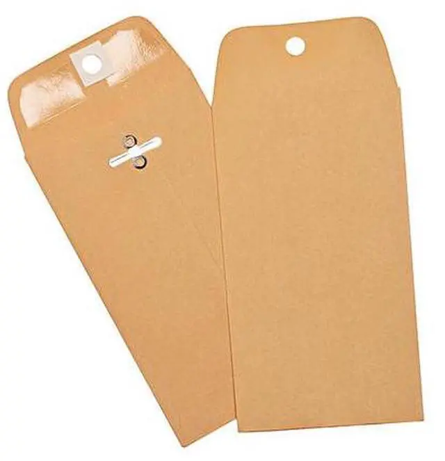Alt view image 5 of 7 - Business Source Hvy-duty Clasp Envelopes 3-3/8"x6" 100/BX Brown Kraft 36669