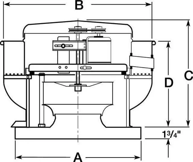 Alt view image 3 of 3 - DAYTON 5DVN6 Upblast Ventilator, Wheel 8-1/4", 115V