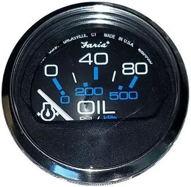 Alt view image 8 of 9 - FARIA BEEDE INSTRUMENTS 13702 Faria 2" Oil Pressure Gauge - 80 PSI - Chesapeake Black SS
