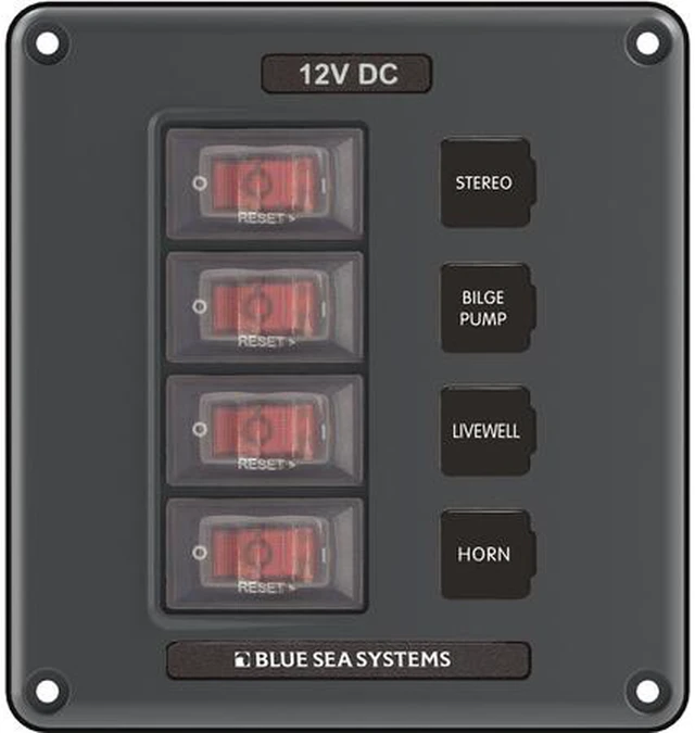 Alt view image 3 of 15 - Breaker/Switch Panel, 4 Pos., Gray