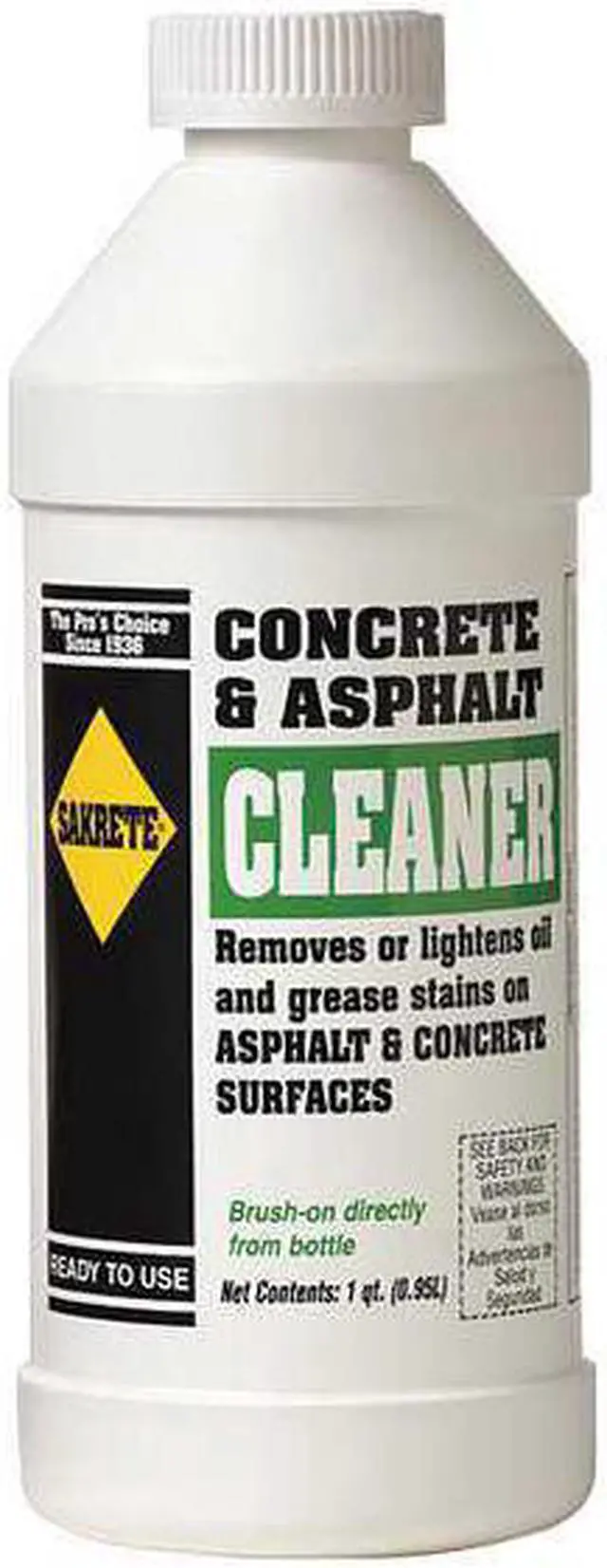 Alt view image 4 of 4 - SAKRETE 120042 Concrete Cleaner, Bottle, Pale Yellow, 63 sq ft Coverage