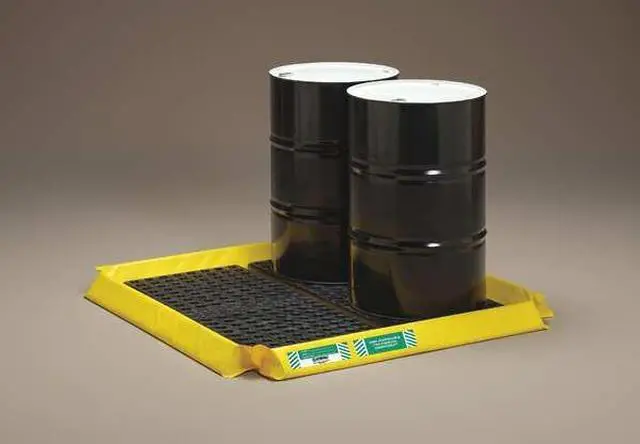 Alt view image 6 of 8 - ENPAC 5760-YE-G Spill Containment Tray, 24 gal Spill Capacity, 4 Drums