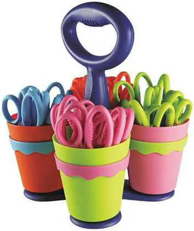 Alt view image 16 of 16 - Westcott School Scissor Caddy and 24 Kids Scissors With Microban 5" Blunt 14756