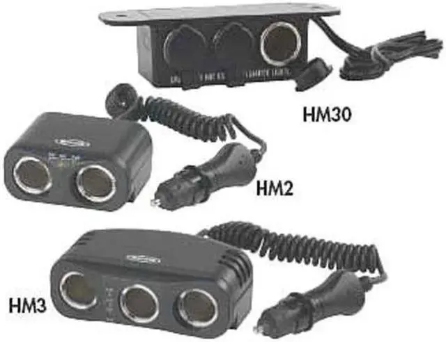 Alt view image 2 of 3 - HAMSAR 3VTE6 MultiSocket,3 Outlet,Hardwired
