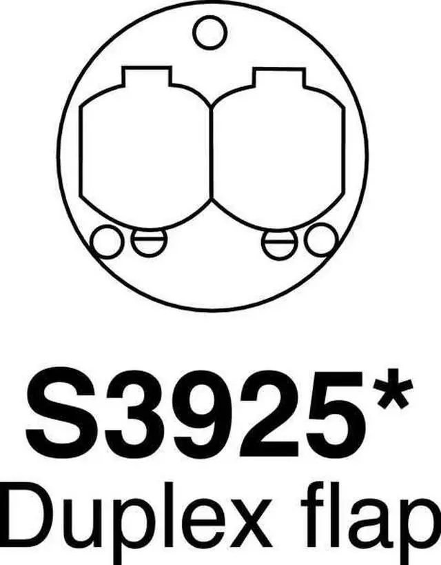 Alt view image 5 of 6 - HUBBELL WIRING DEVICE-KELLEMS S3925 Box Cover, Floor Box Type, 2 Gang, Brass