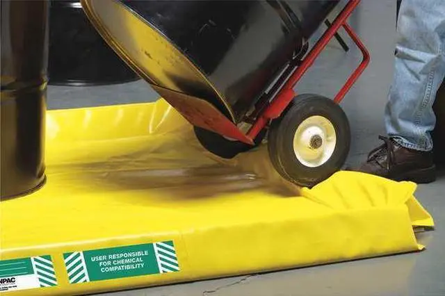 Alt view image 8 of 8 - ENPAC 5760-YE-G Spill Containment Tray, 24 gal Spill Capacity, 4 Drums