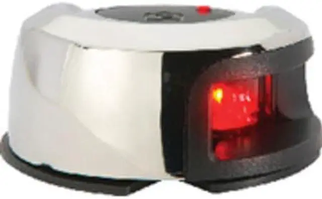 Alt view image 3 of 7 - Attwood Lightarmor Deck Mount Navigation Light - Stainless Steel - Port (Red) - 2Nm