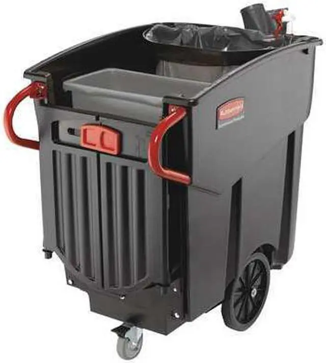 Alt view image 2 of 3 - RUBBERMAID COMMERCIAL PRODUCTS FG9W7200BLA 10-1/2" Black Plastic, Trash Can Top