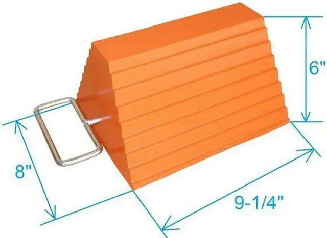 Alt view image 2 of 2 - ZORO SELECT 19P541 Wheel Chock,Rubber,W 9-1/4 In,H 6 In
