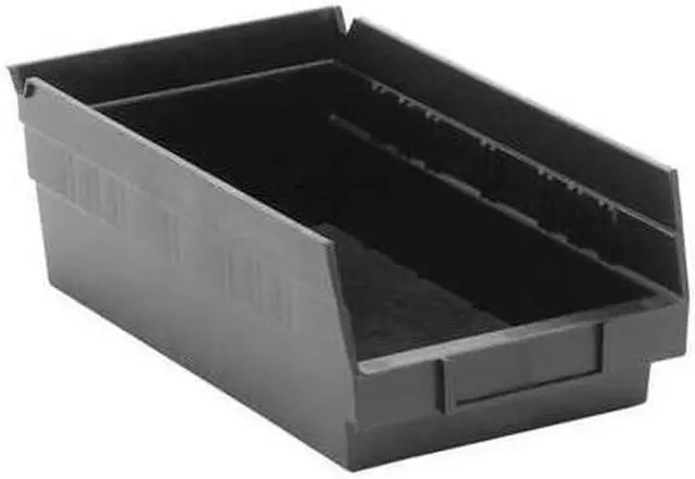 Alt view image 3 of 4 - QUANTUM STORAGE SYSTEMS QSB102CO Shelf Storage Bin, Polypropylene, Black, 4 in