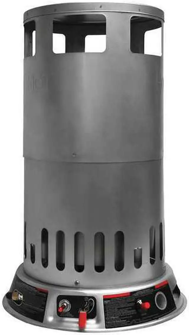 Alt view image 3 of 3 - DAYTON 6BY74 Portable Gas Floor Heater, LP, Matchless Piezo, 15 7/8 in Wx 15