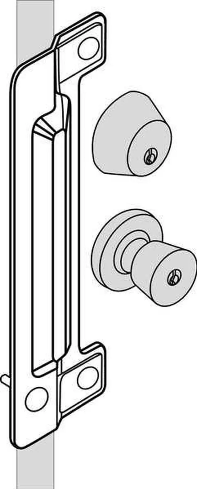 Alt view image 3 of 3 - ZORO SELECT 2MDH8 Universal Latch Guard, Aluminum, Steel, 11-3/4"L x 3-1/2"W